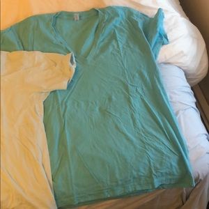 American Apparel V Neck T Shirt Bundle XL & L